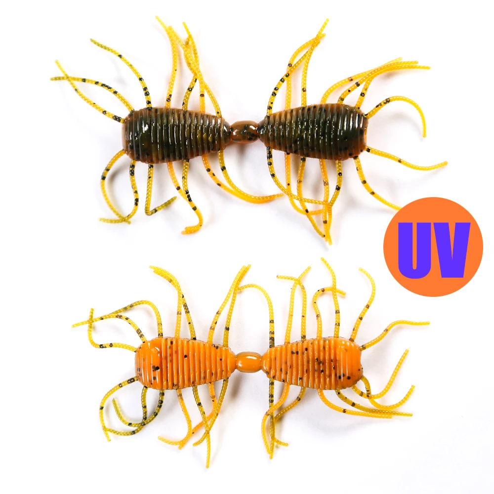 Amostra de Vinil B&U 2WAY Larva 50mm para Pesca Finesse - Image 9