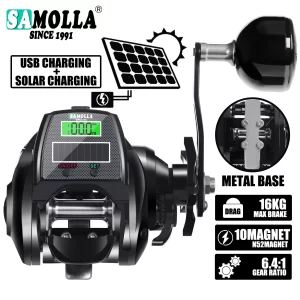 Carreto de Casting SAMOLLA com Contador Electrónico Solar/USB