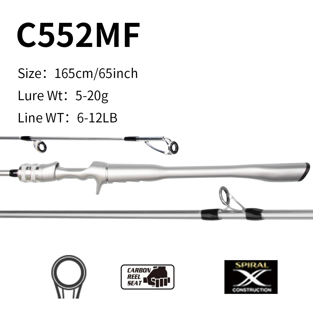 Cana de Spinning FISHINGFANS Orca M Medium Fast em Carbono - Image 13