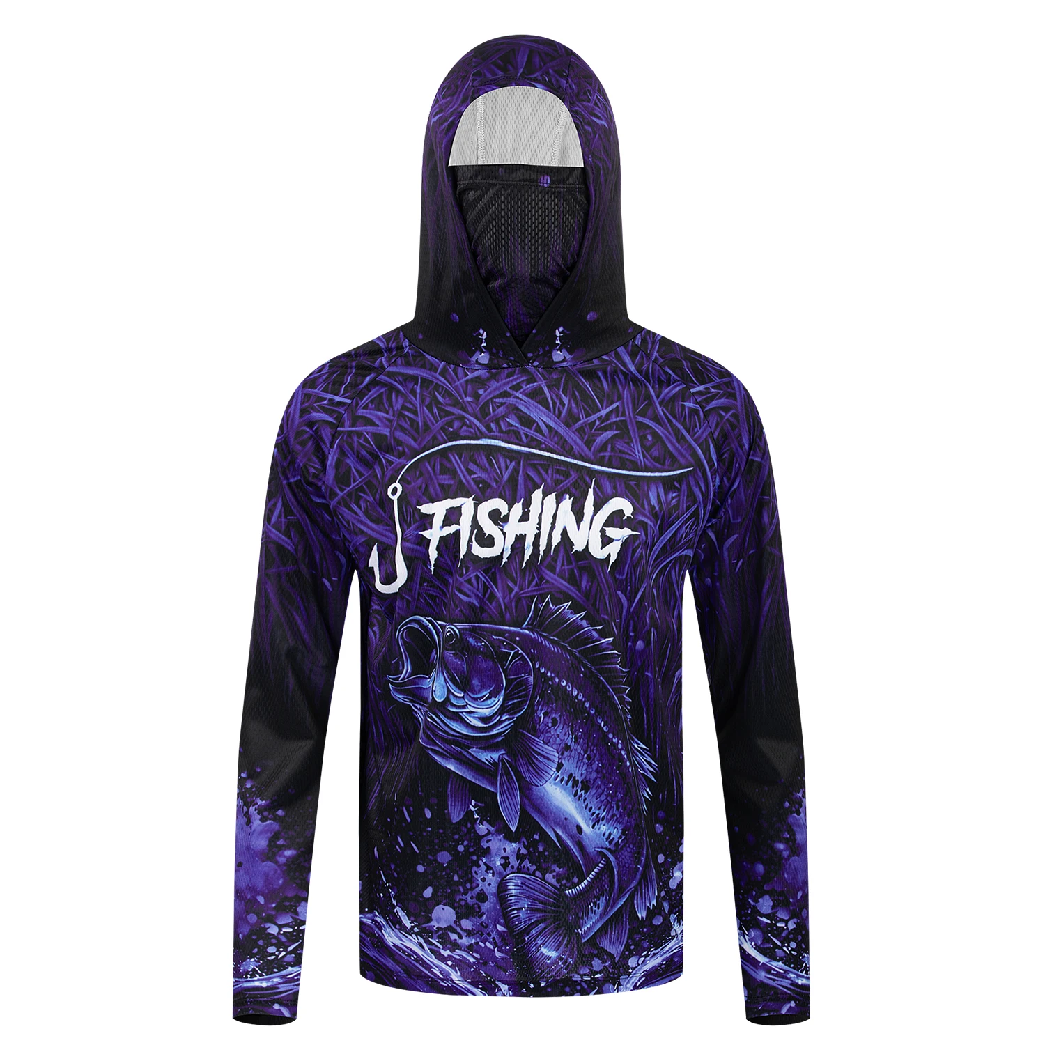 Camisola Técnica de Pesca UPF 50+ com Capuz e Protecção Facial - Image 9