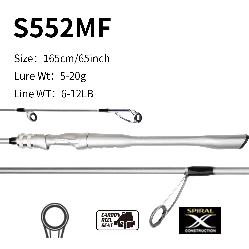 Cana de Spinning FISHINGFANS Orca M Medium Fast em Carbono - Image 14