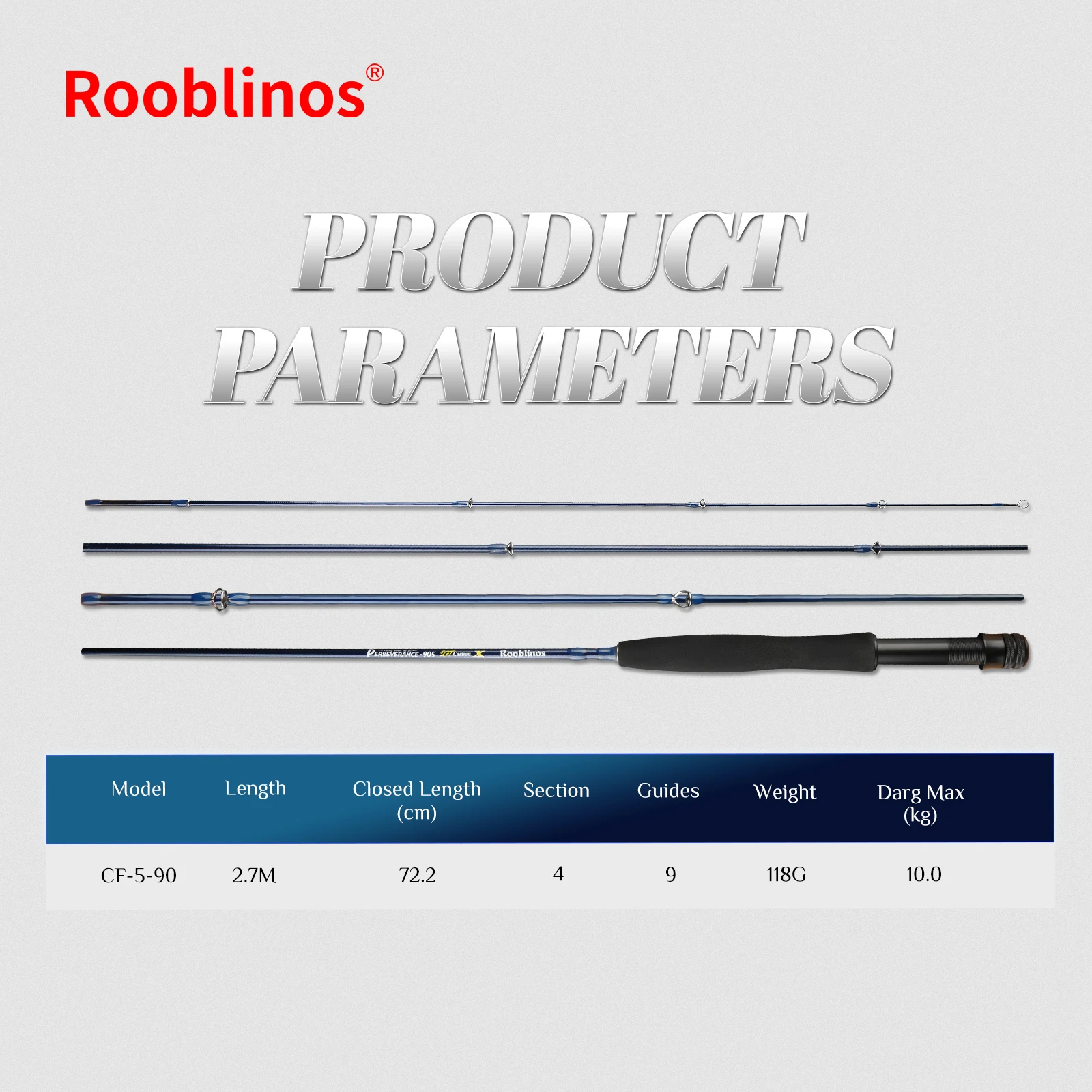 Cana de Mosca ROOBLINOS JIT Ultra Leve 9ft 4/5wt - Image 3