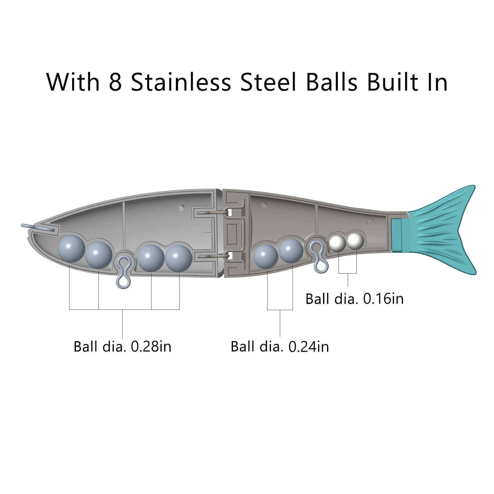 Amostra Bassdash SwimShad Glide Bait Articulada 11,5/17,8cm - Image 3