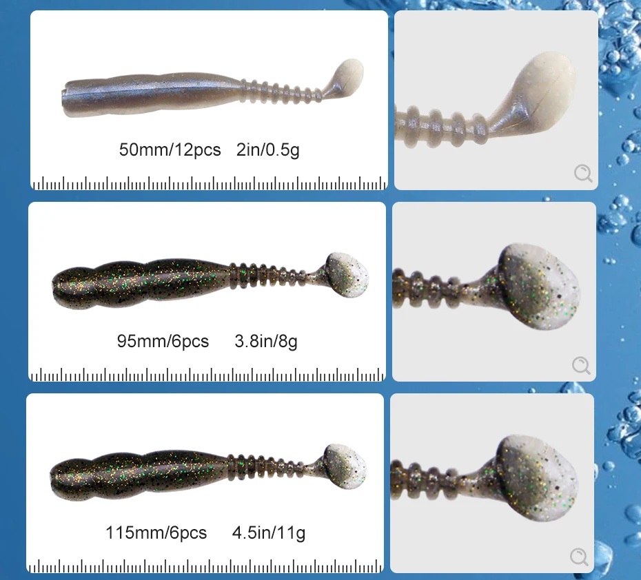 Amostra de Vinil KESFISHING Rock Shiner 50/95/115mm - Image 3