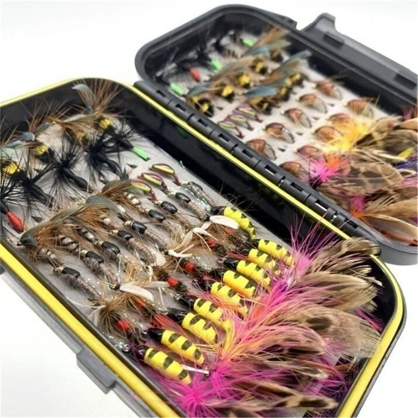 Conjunto de Moscas Artificiais Qievcrme 32–112 Unidades com Caixa - Image 3