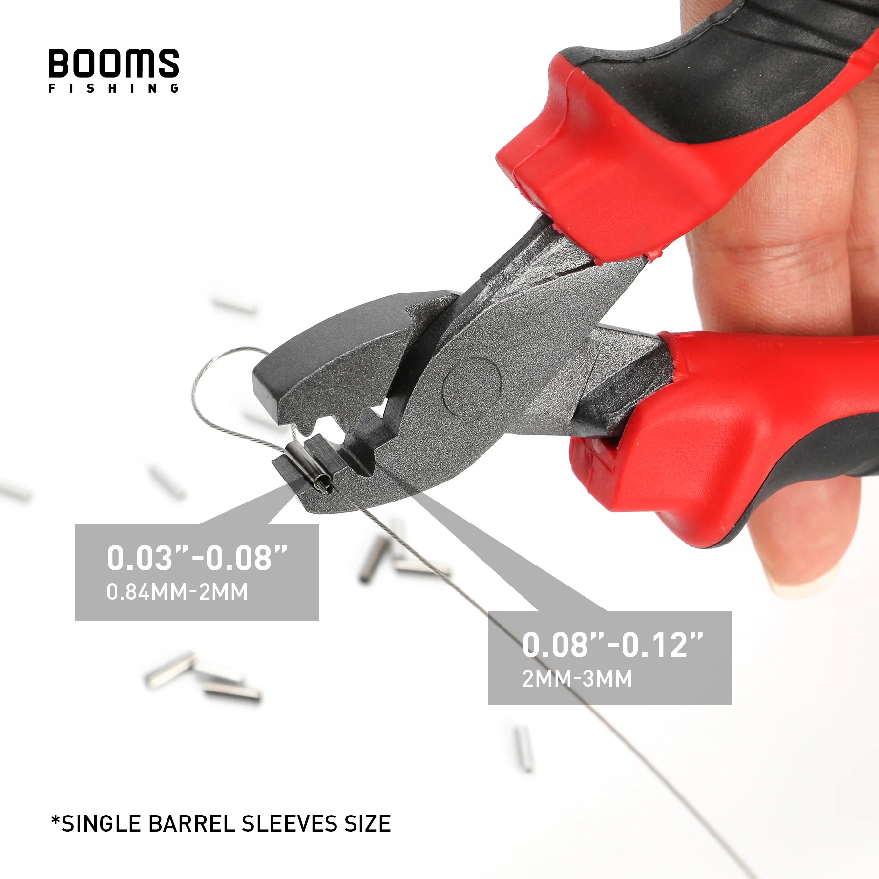 Kit Alicate de Cravar Booms Fishing CP2 com 300 Casquilhos de Crimpagem - Image 2