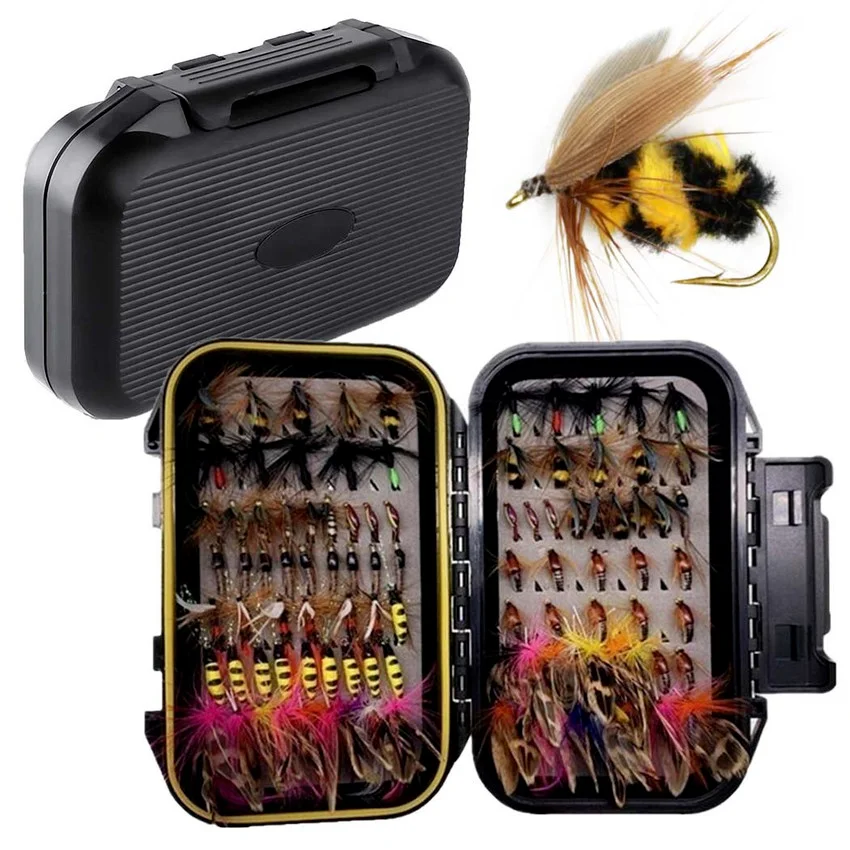Conjunto de Moscas Artificiais Qievcrme 32–112 Unidades com Caixa - Image 2