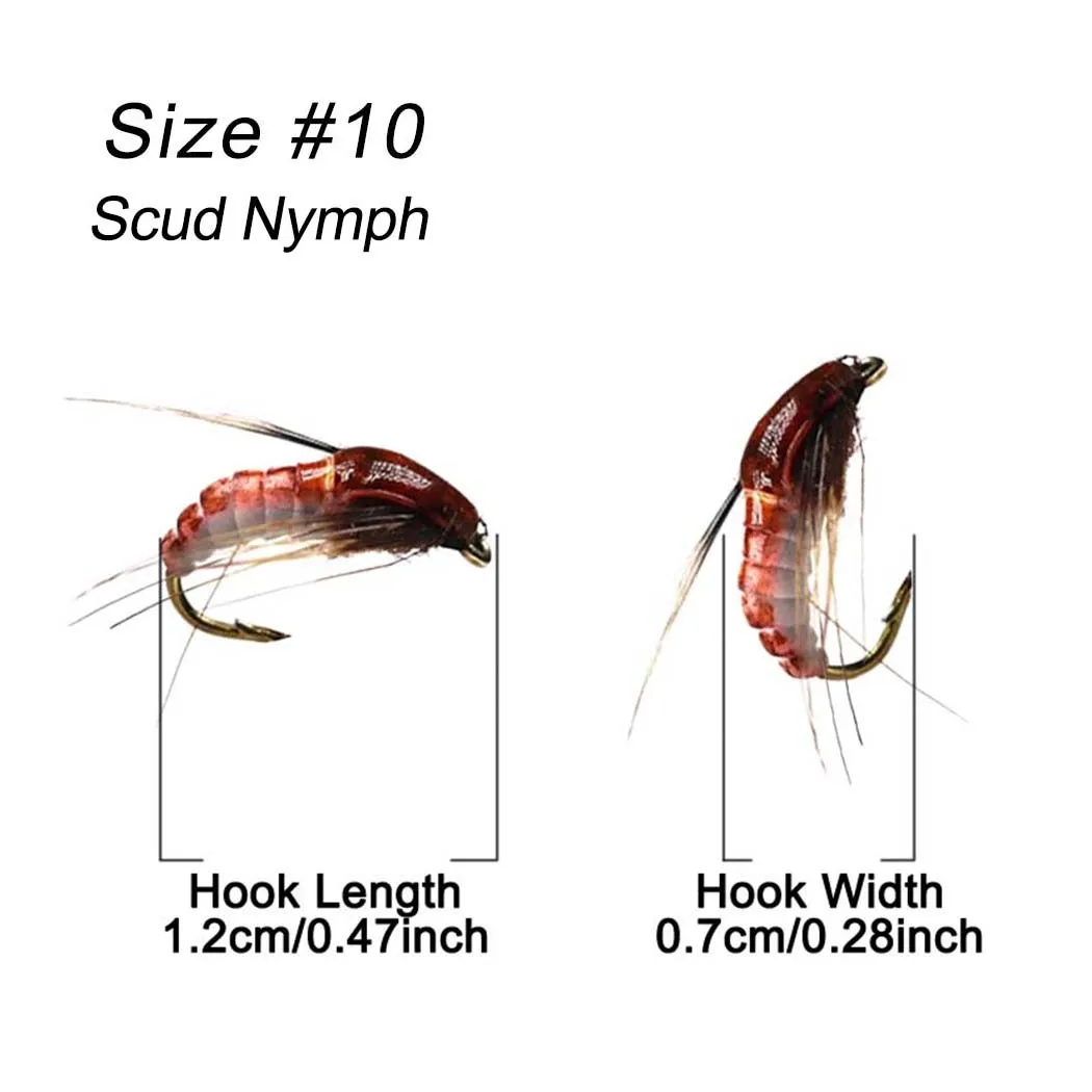 Conjunto 6/12 Ninfas Caddis Qievcrme nº10 para Pesca à Mosca - Image 2