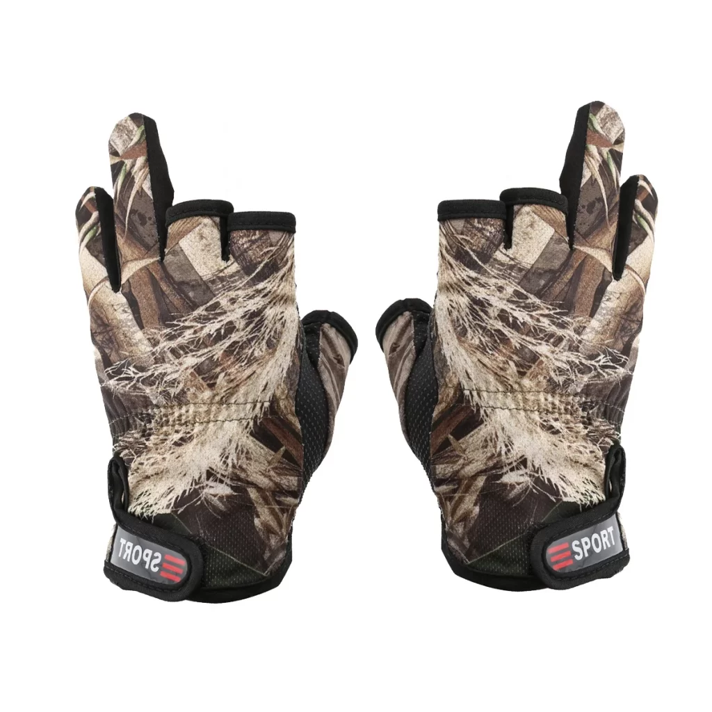 Luvas de Pesca Antiderrapantes com 3 Dedos Abertos