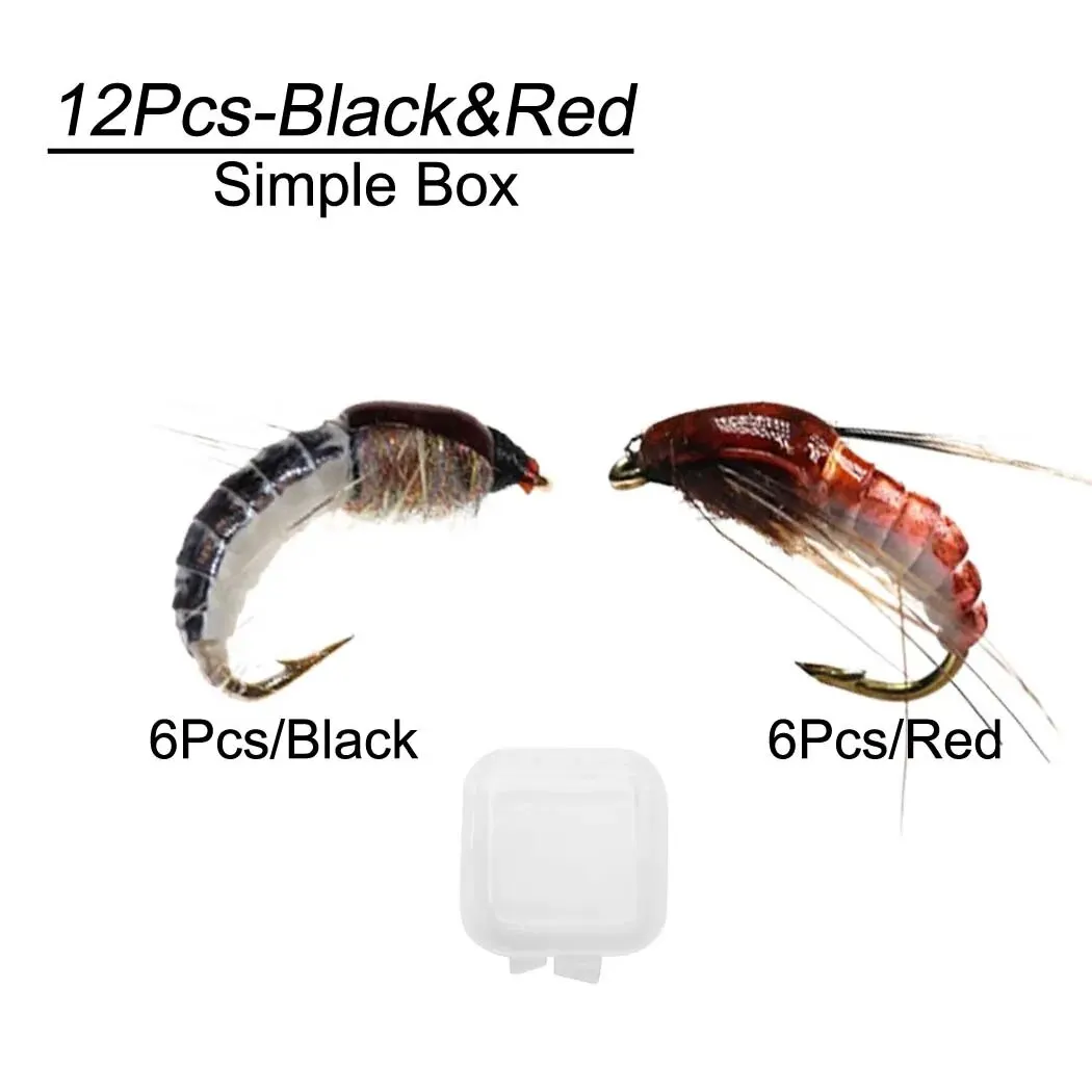 Conjunto 6/12 Ninfas Caddis Qievcrme nº10 para Pesca à Mosca - Image 11