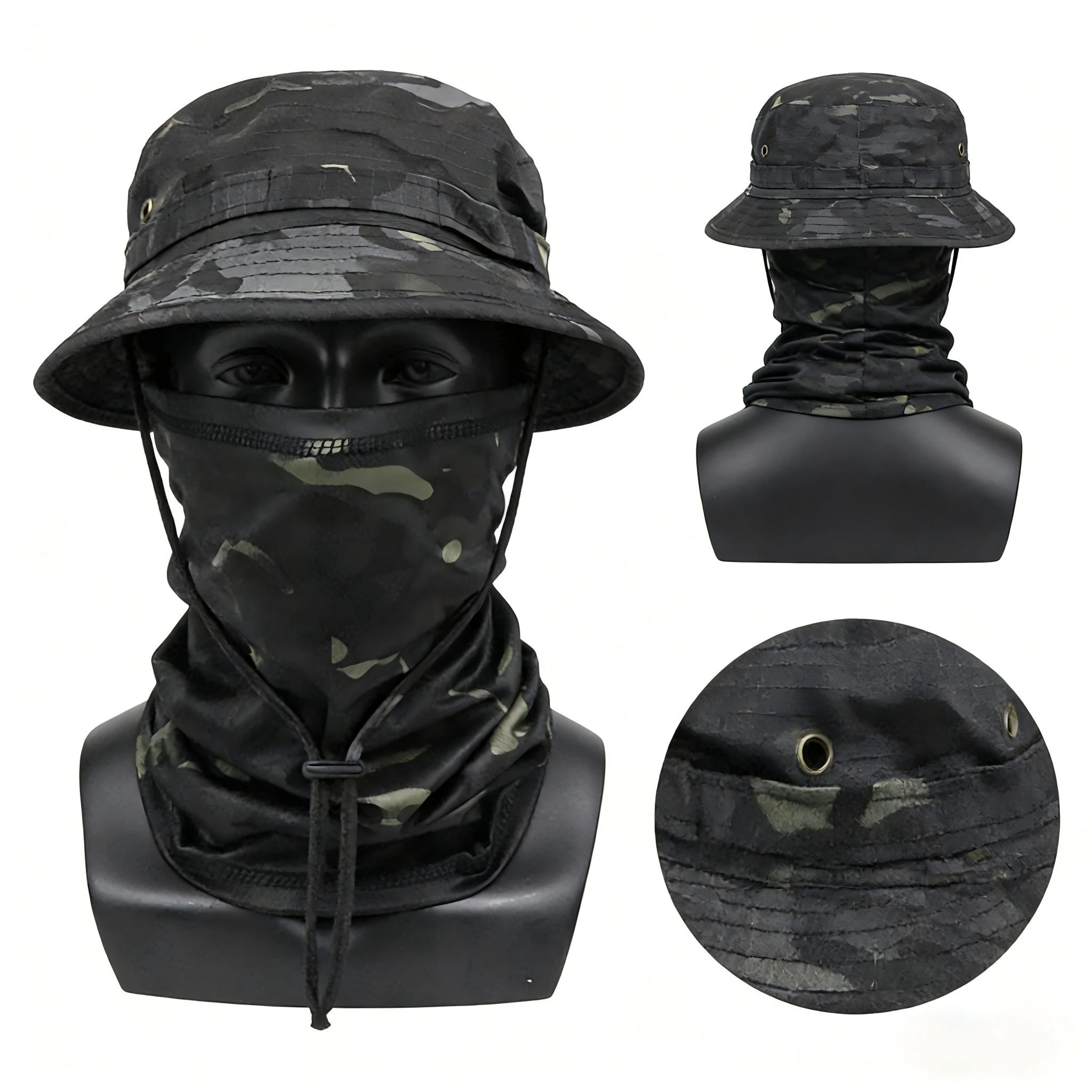 Conjunto Chapéu Boonie e Máscara Tubular KAVNTUVE com Protecção Solar - Image 5