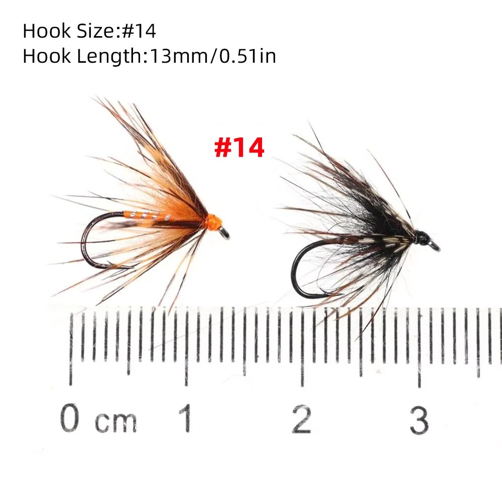 Conjunto 6/8 Moscas Molhadas Soft Hackle Tenkara nº14 para Truta - Image 2