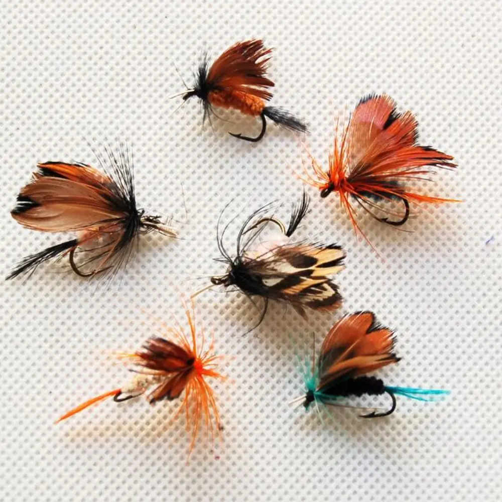 Conjunto 12 Moscas Artificiais Sortidas para Truta e Pesca à Mosca