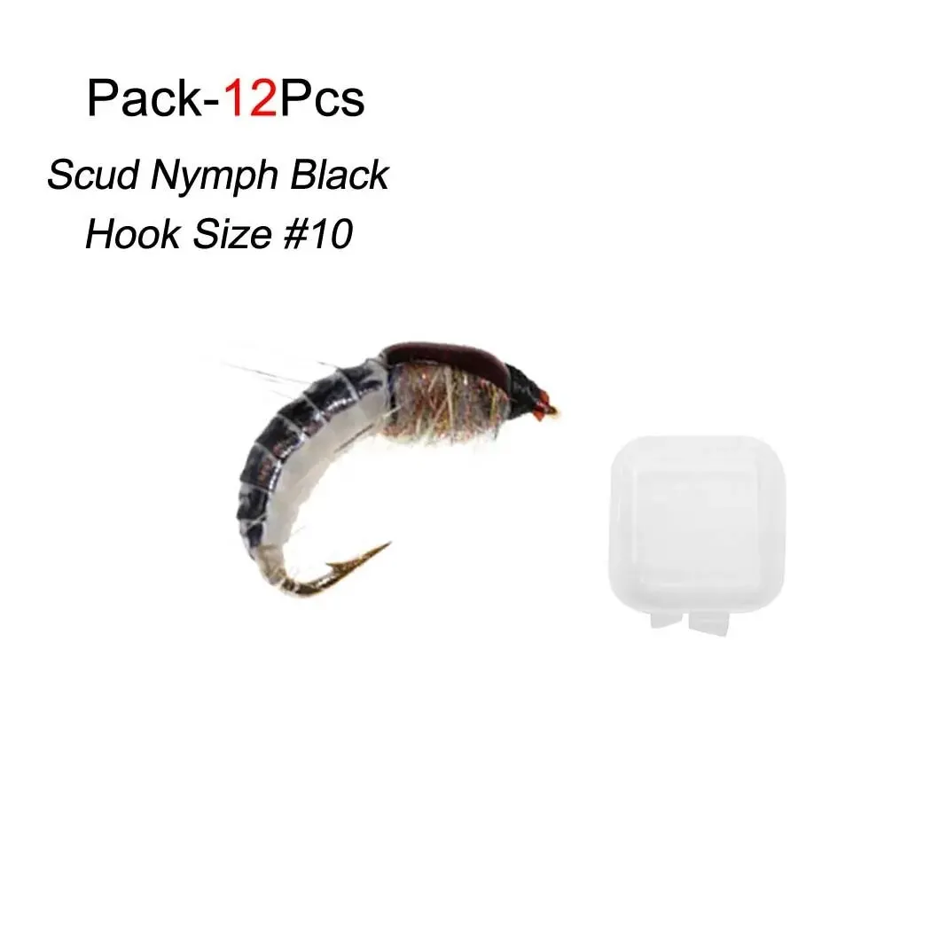 Conjunto 6/12 Ninfas Caddis Qievcrme nº10 para Pesca à Mosca - Image 10