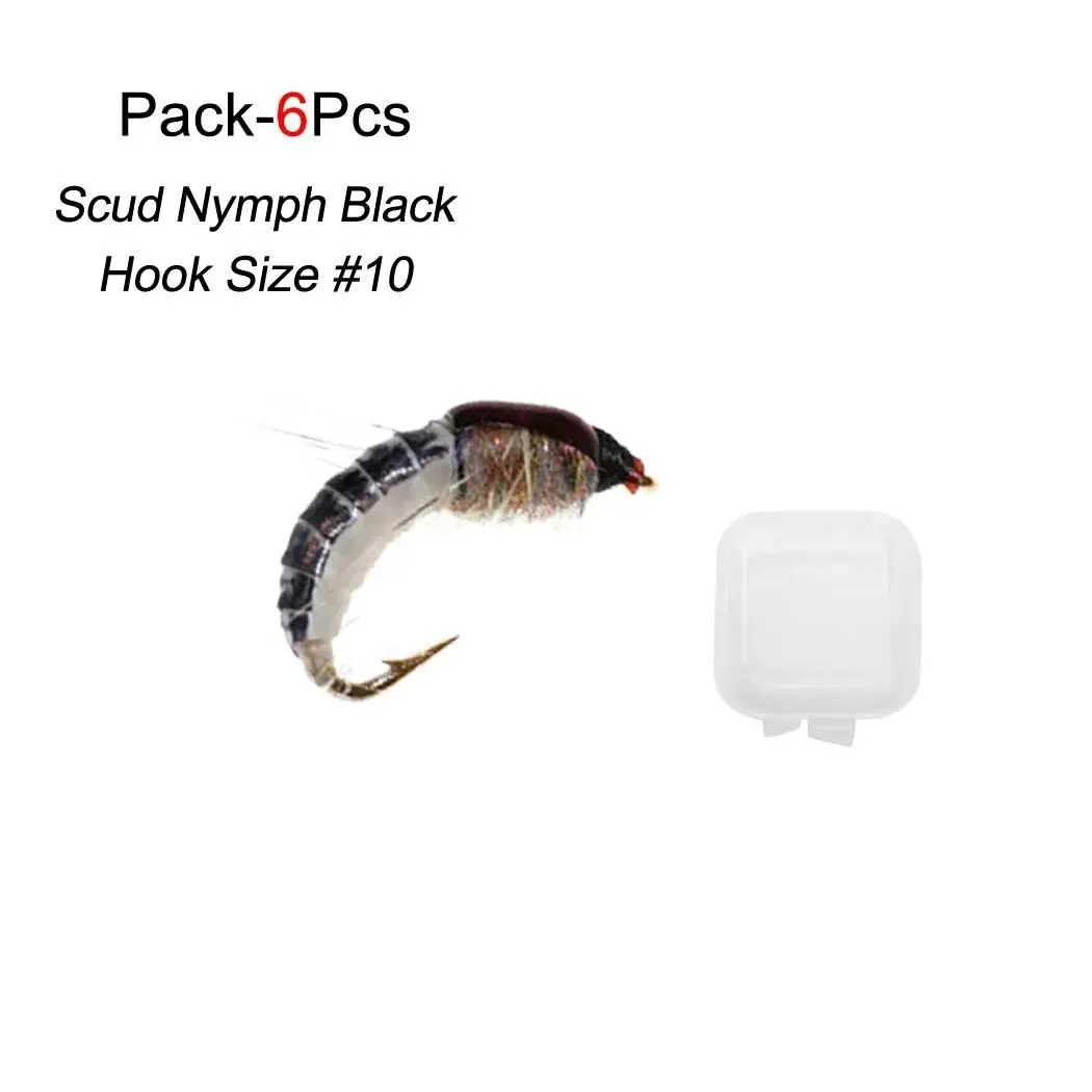 Conjunto 6/12 Ninfas Caddis Qievcrme nº10 para Pesca à Mosca - Image 8
