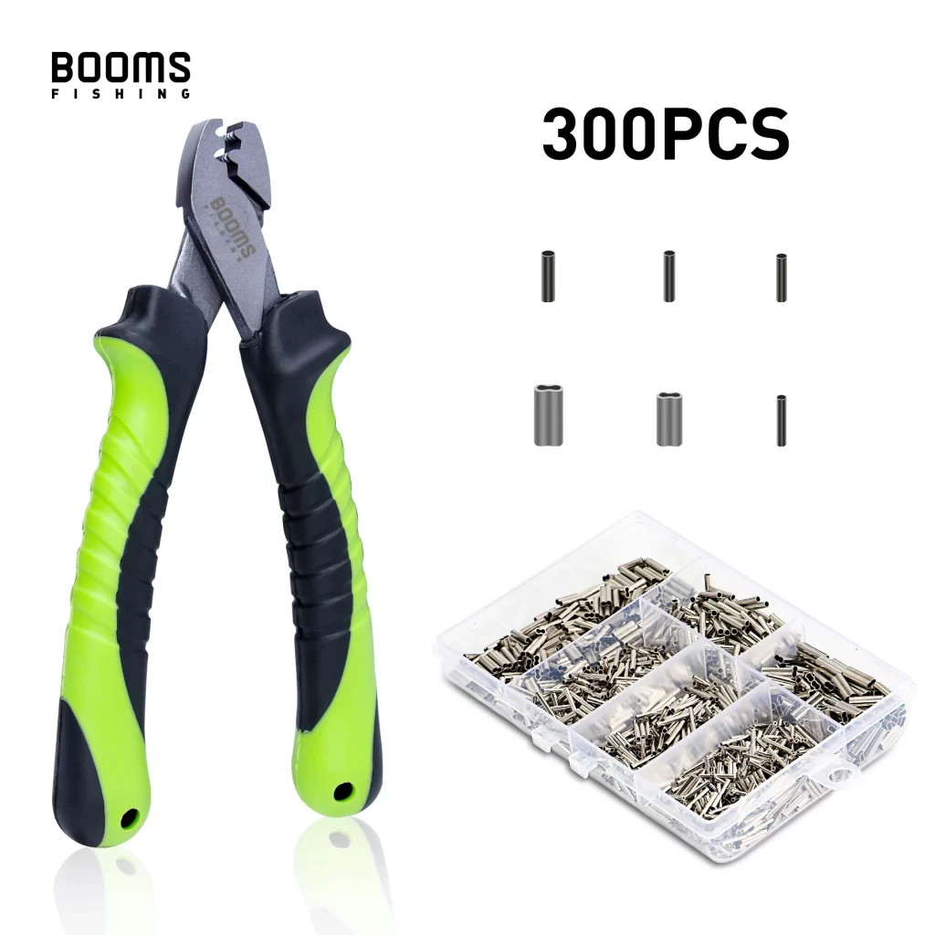 Kit Alicate de Cravar Booms Fishing CP2 com 300 Casquilhos de Crimpagem