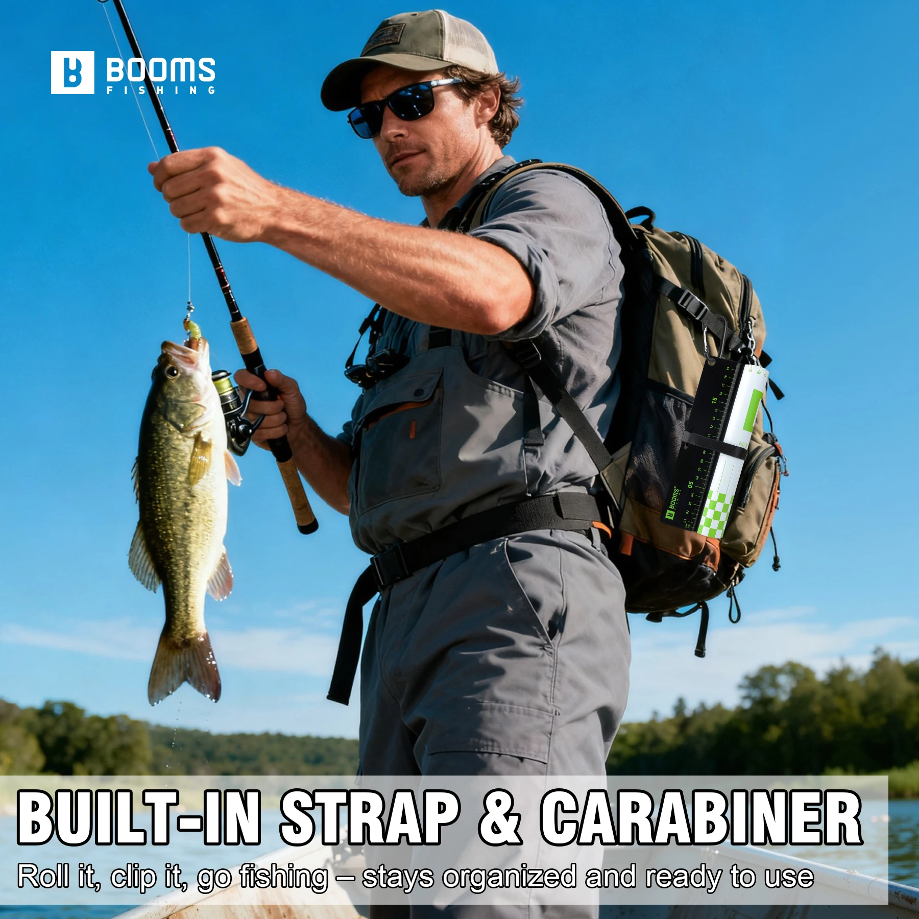Tapete de Medição Booms Fishing 150cm em PVC com Batente - Image 5