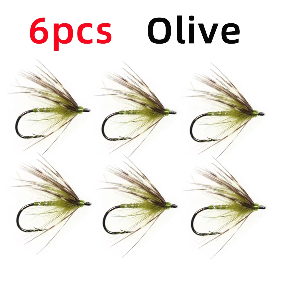 Conjunto 6/8 Moscas Molhadas Soft Hackle Tenkara nº14 para Truta - Image 10