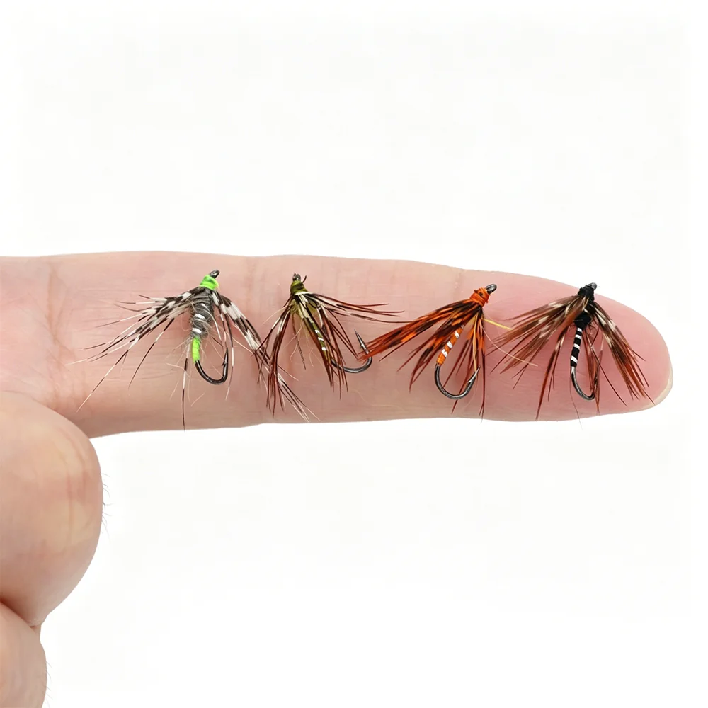 Conjunto 6/8 Moscas Molhadas Soft Hackle Tenkara nº14 para Truta - Image 4