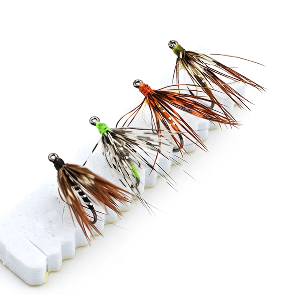 Conjunto 6/8 Moscas Molhadas Soft Hackle Tenkara nº14 para Truta