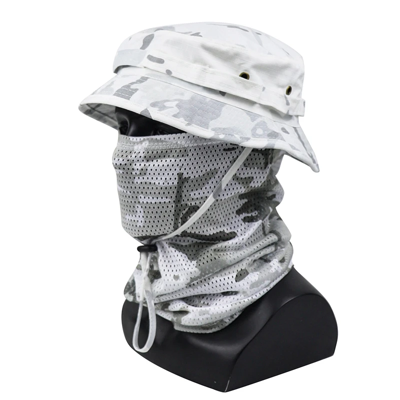 Conjunto Chapéu Boonie e Máscara Tubular KAVNTUVE com Protecção Solar