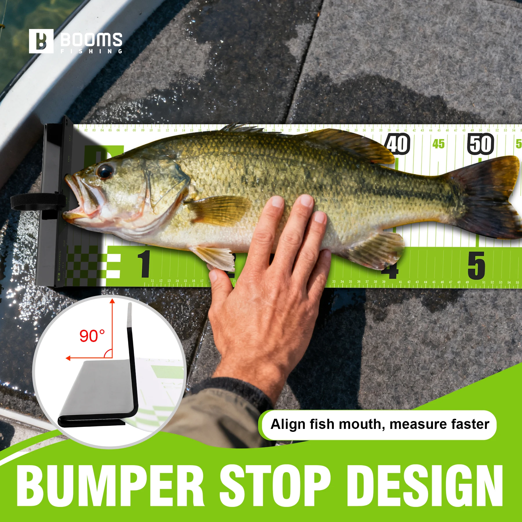 Tapete de Medição Booms Fishing 150cm em PVC com Batente - Image 3