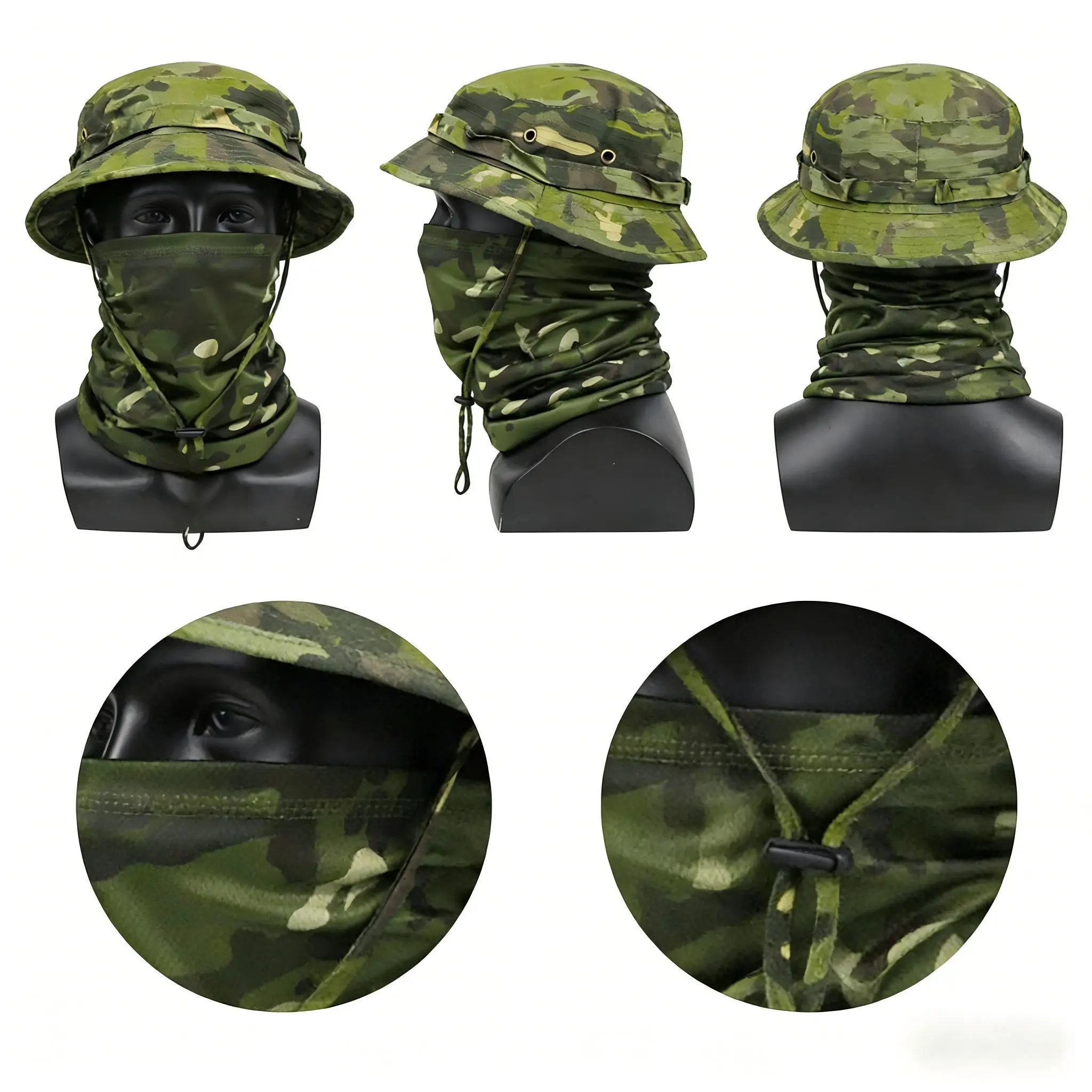 Conjunto Chapéu Boonie e Máscara Tubular KAVNTUVE com Protecção Solar - Image 8