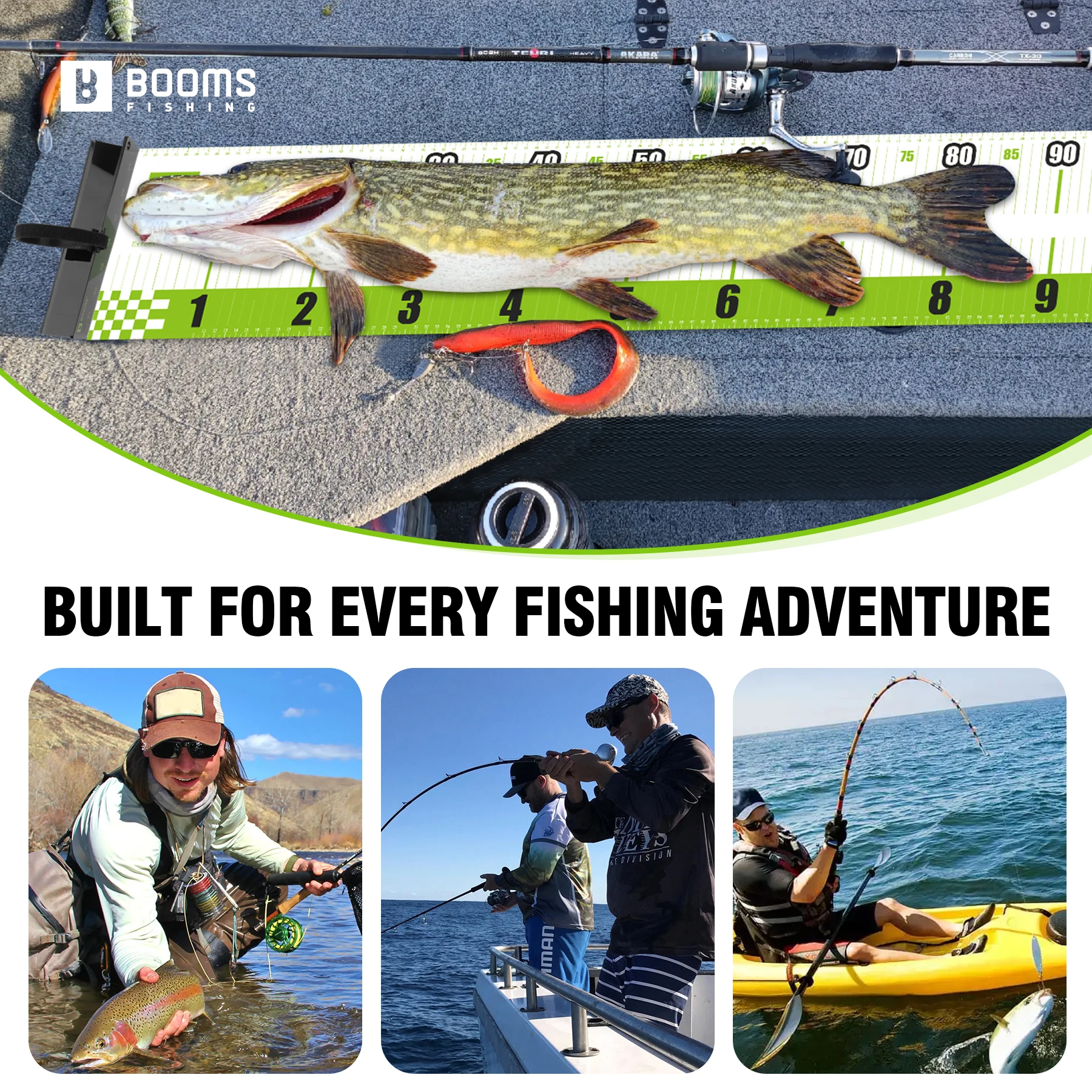 Tapete de Medição Booms Fishing 150cm em PVC com Batente - Image 4